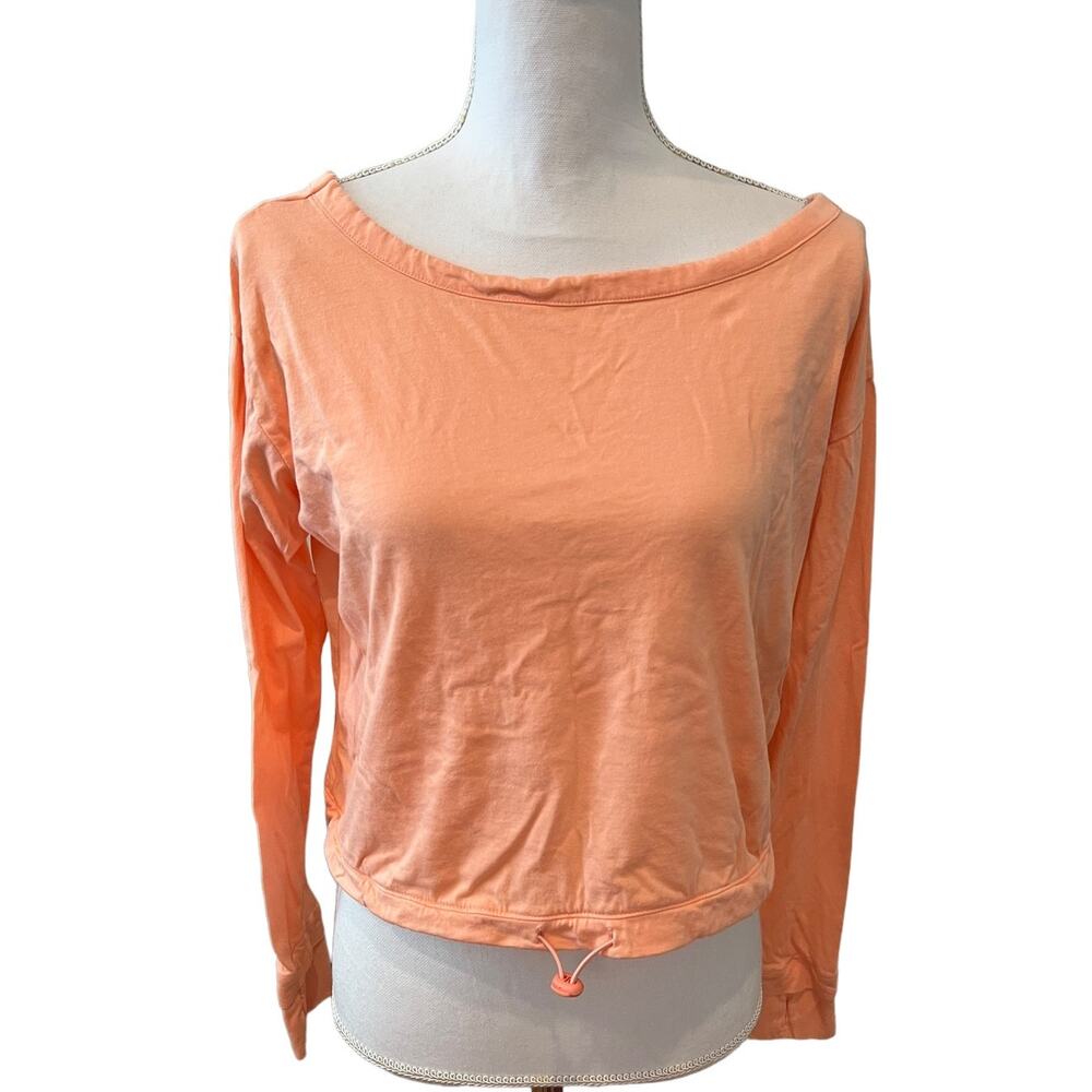 FLX Urban Commuter Cinched Bungee Hem Activewear Top Orange Sorbet S